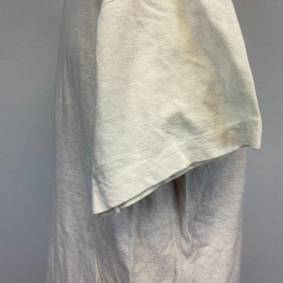 Anna Klein Watch Logo Single Stitch T Shirt Vintage 90s White Made USA Size L - Picture 3 of 5
